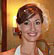 front view of headpiece with netting over face